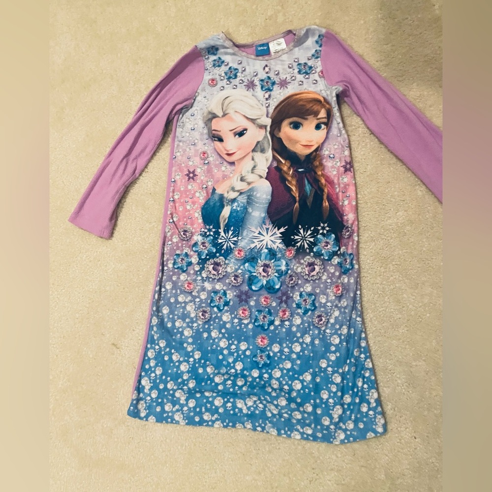 Anna and Elsa pajama dress